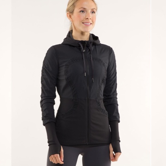 lululemon athletica Jackets & Blazers - Lululemon reversible Dance Studio Jacket III-black and grey-size 6